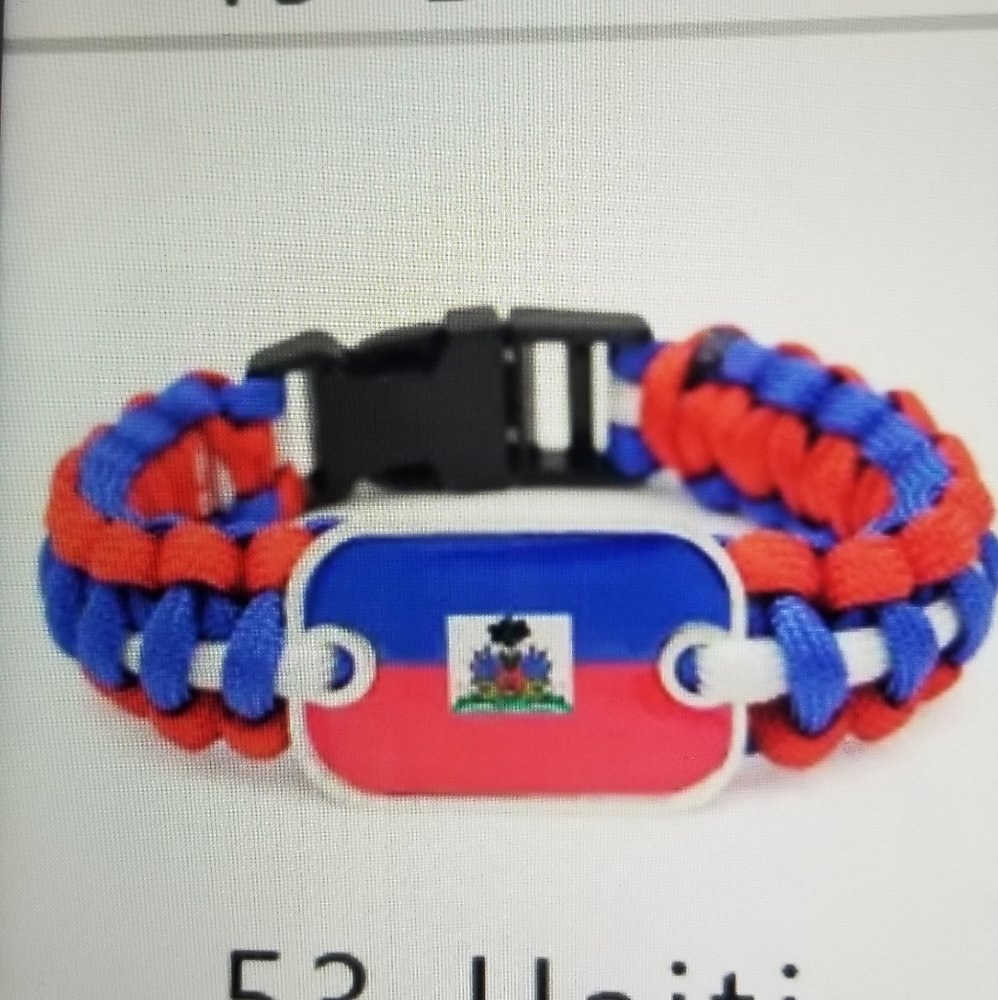 Haiti National Flag Pracord Bracelets